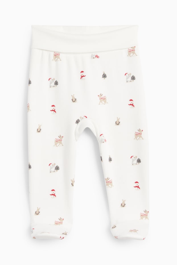 Baby Boys - Penguin - Christmas newborn outfit - plush-lined - red / white