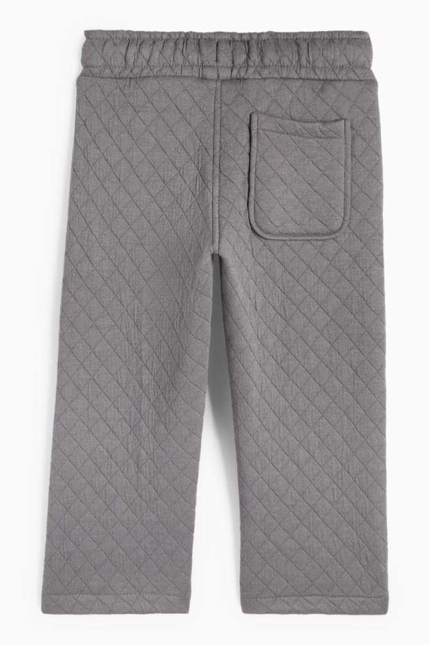 Copii - Băieți - Pantaloni de trening matlasați - gri închis