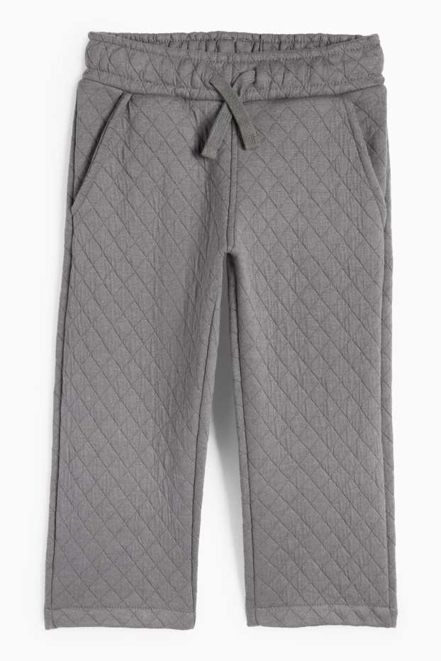 Copii - Băieți - Pantaloni de trening matlasați - gri închis
