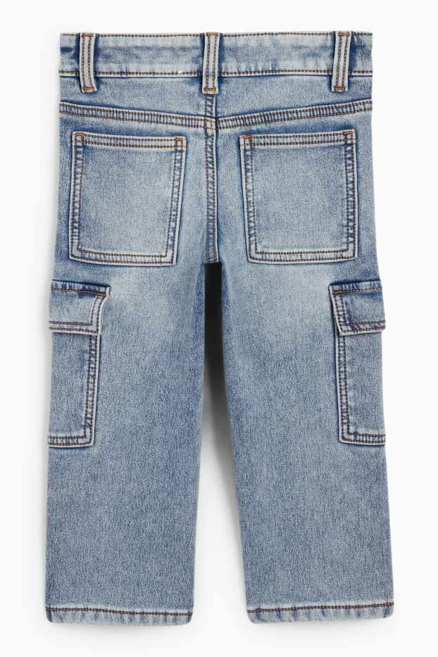 Copii - Băieți - Cargo jeans - jeans termoizolanți - denim-albastru deschis