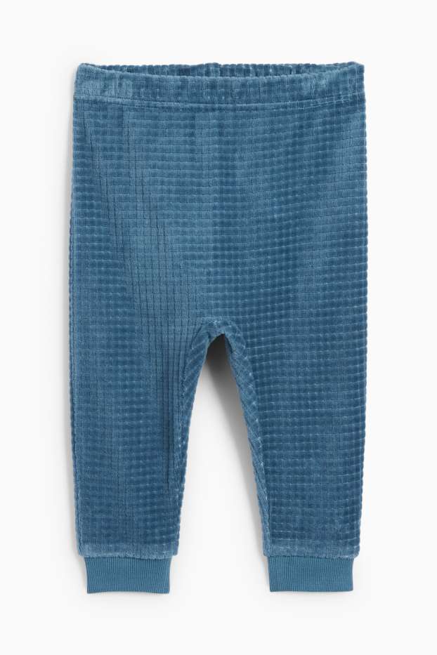 Bebeluși - băieți - Chip și Dale - pijama de iarnă bebeluși - 2 piese - verde mentă