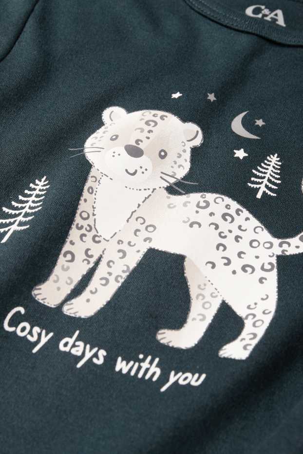 Unisex - Leopard - body bebeluși - verde închis