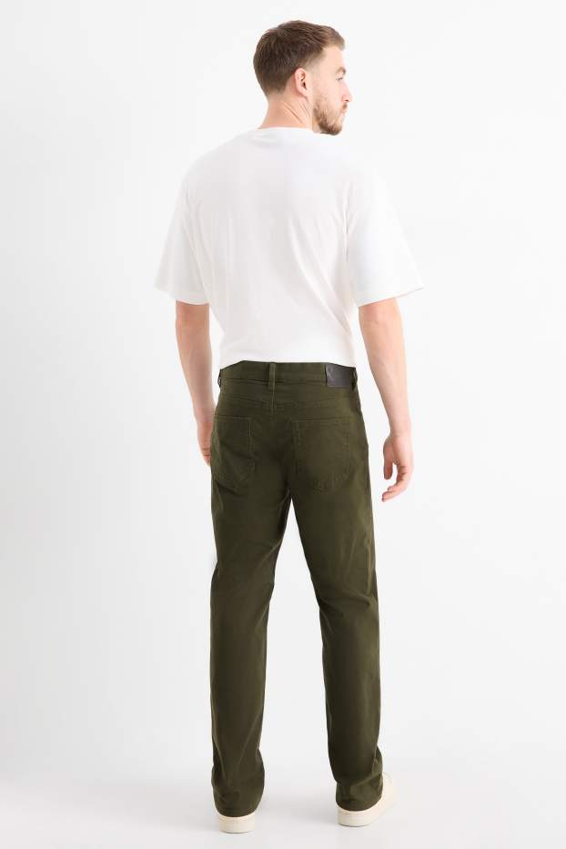 Bărbați - Pantaloni termoizolanți - regular fit - verde închis