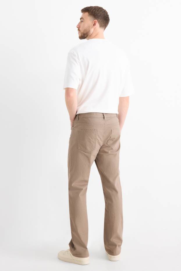 Bărbați - Pantaloni termoizolanți - regular fit - taupe