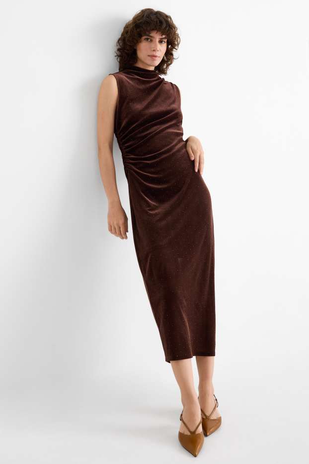 Femei - Rochie bodycon - maro închis