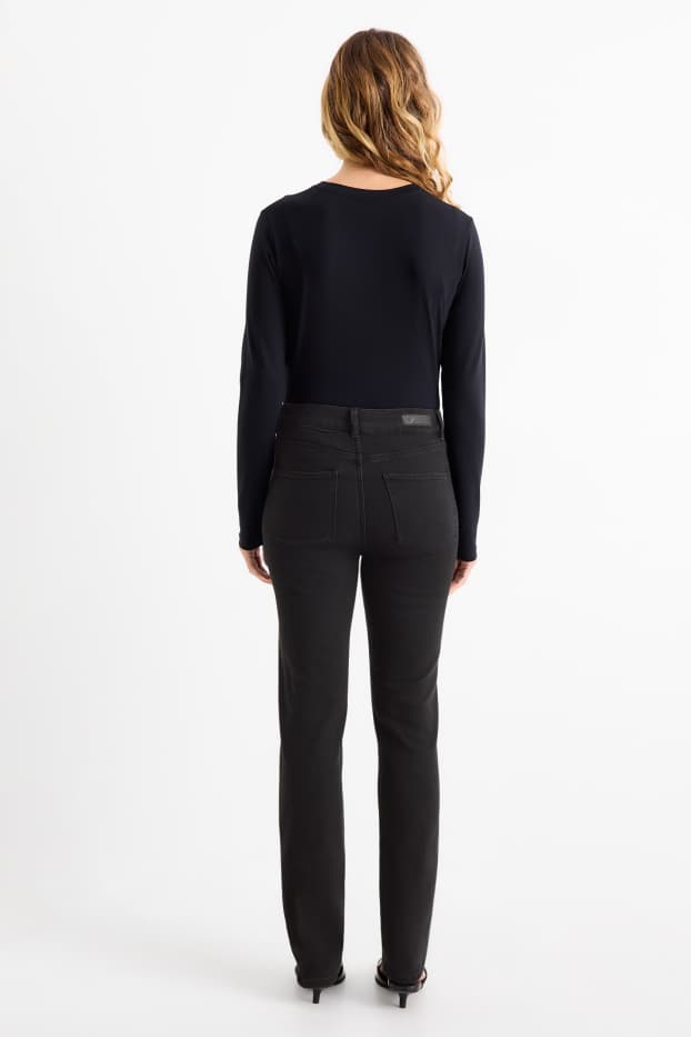 Femei - Slim jeans - talie înaltă - negru