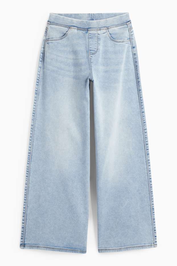 Copii - Fete - Wide leg jeggings - denim-albastru deschis