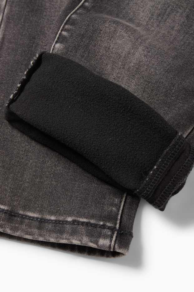 Copii - Băieți - Relaxed jeans - jeans termoizolanți - LYCRA® - denim-gri închis
