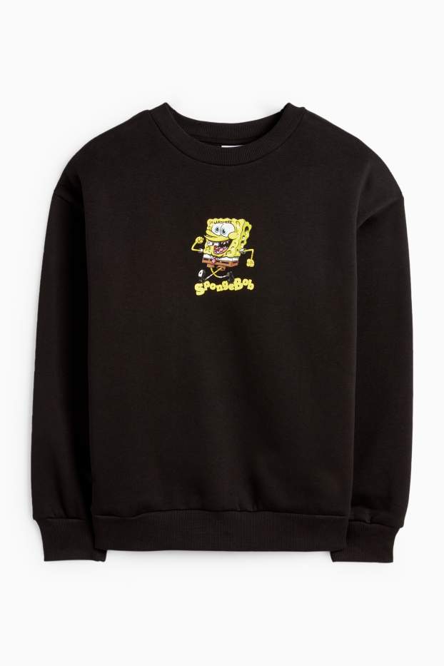 Copii - Băieți - SpongeBob Pantaloni Pătrați - bluză de molton - negru
