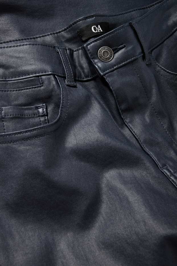 Femei - Pantaloni de stofă - talie înaltă - skinny fit - albastru închis