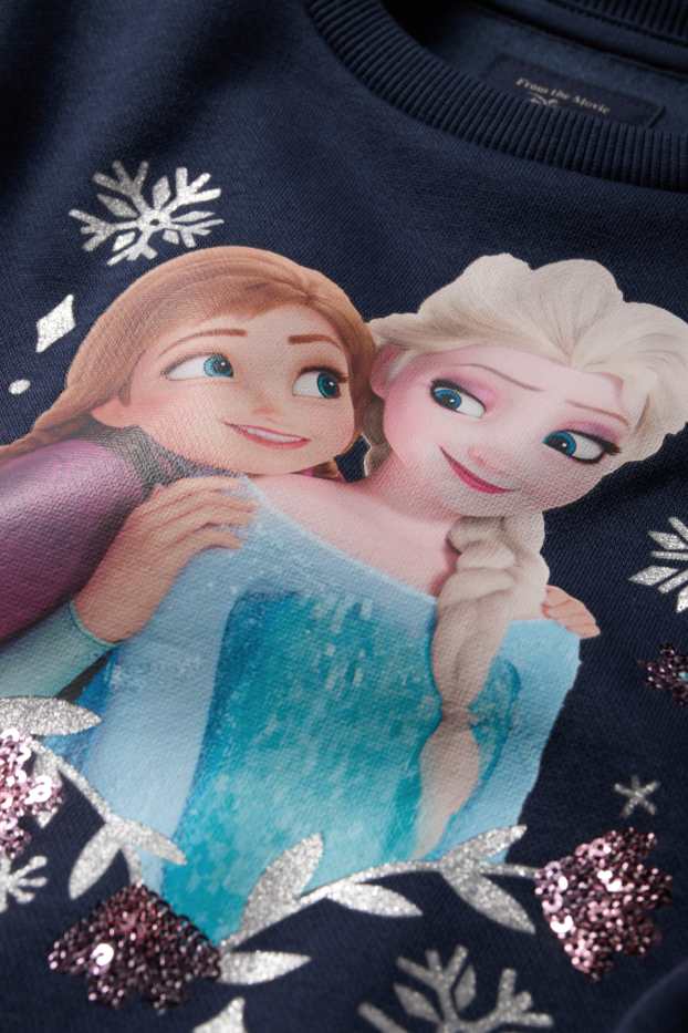 Copii - Fete - Frozen - bluză de molton - albastru închis