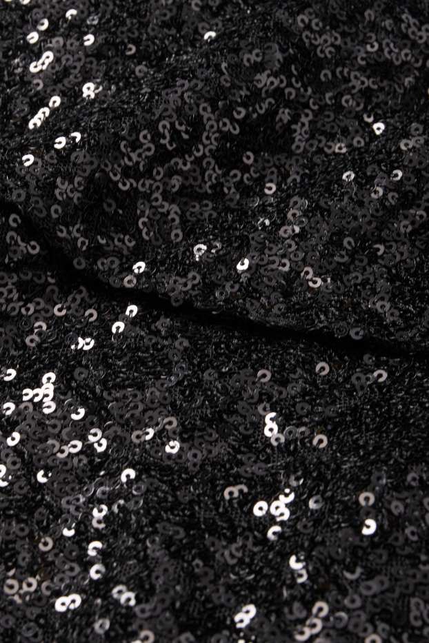 Femei - Rochie cu paiete - straight fit - negru