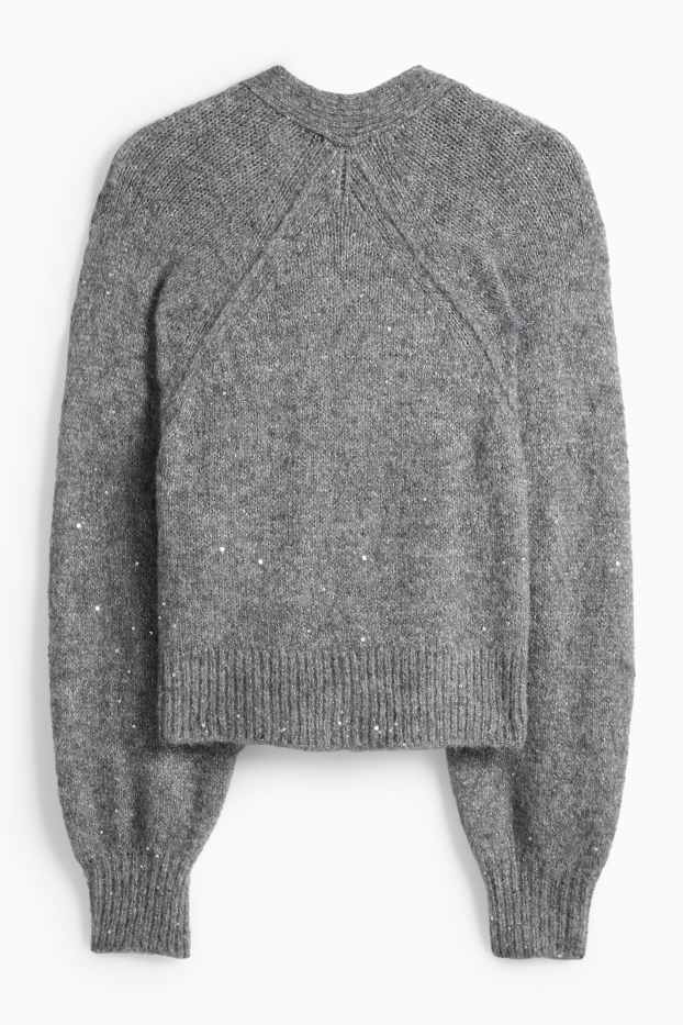 Femei - Cardigan tricotat - gri