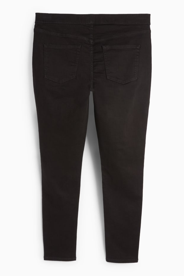 Femei - Jegging jeans - talie medie - negru