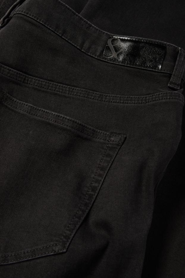 Femei - Flared jeans - talie înaltă - negru