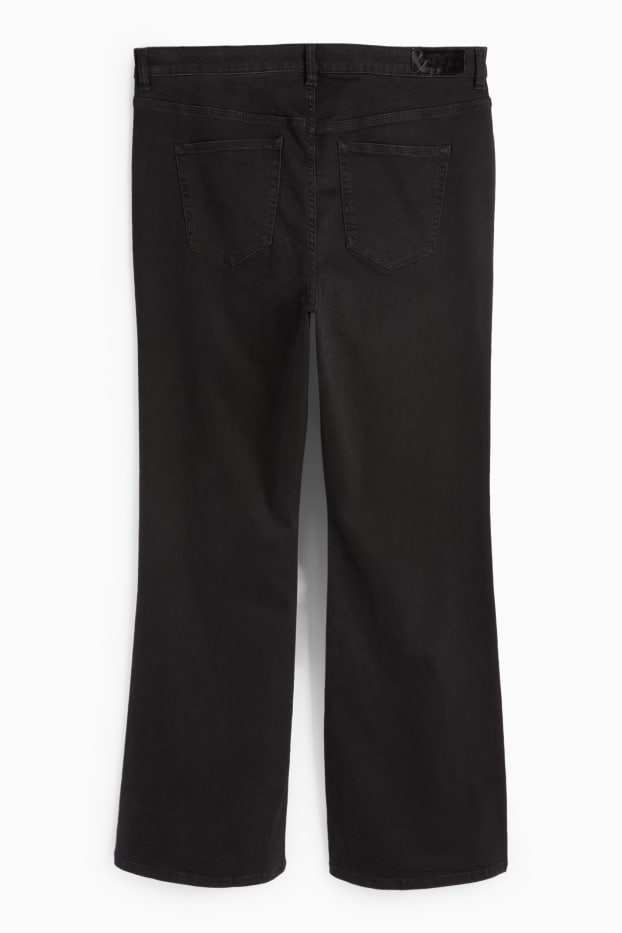 Femei - Flared jeans - talie înaltă - negru