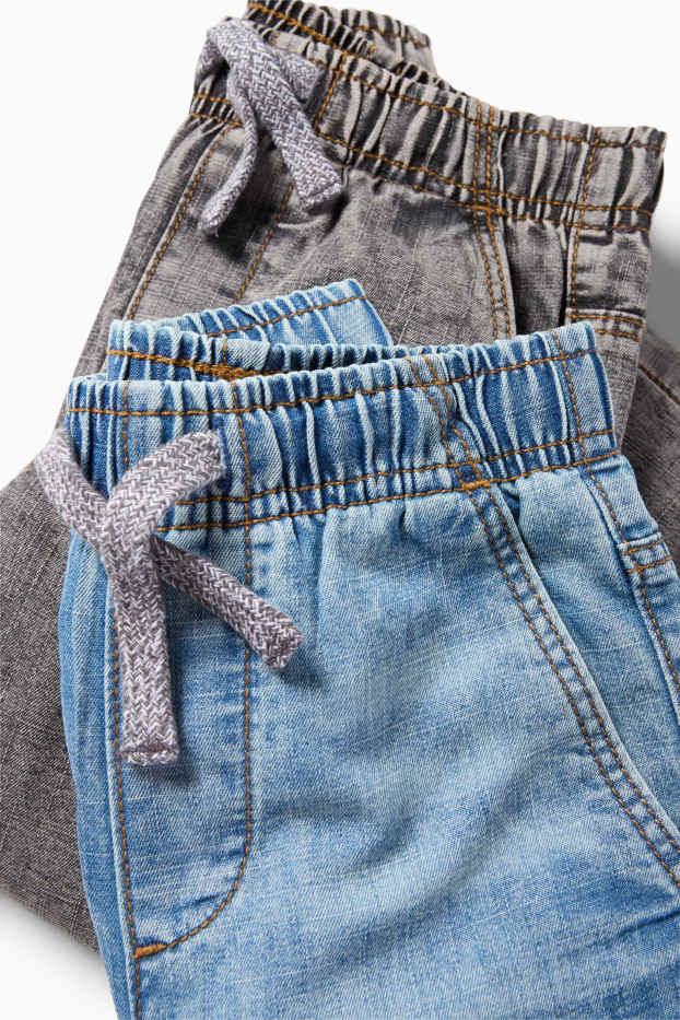 Copii - Băieți - Multipack 2 perechi - relaxed jeans - jeans termoizolanți - albastru / gri