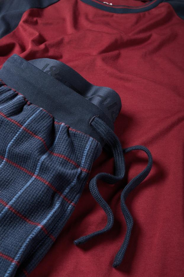 Bărbați - Pijama - roșu / albastru