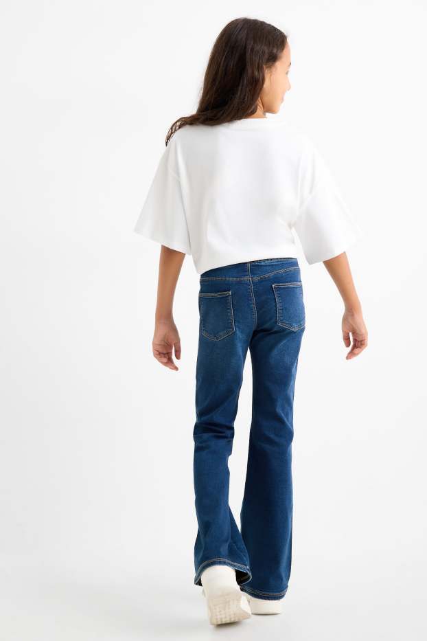 Copii - Fete - Colanți evazați - denim-albastru