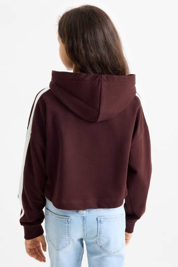 Copii - Fete - NYC - set - hanorac și top - 2 piese - bordo