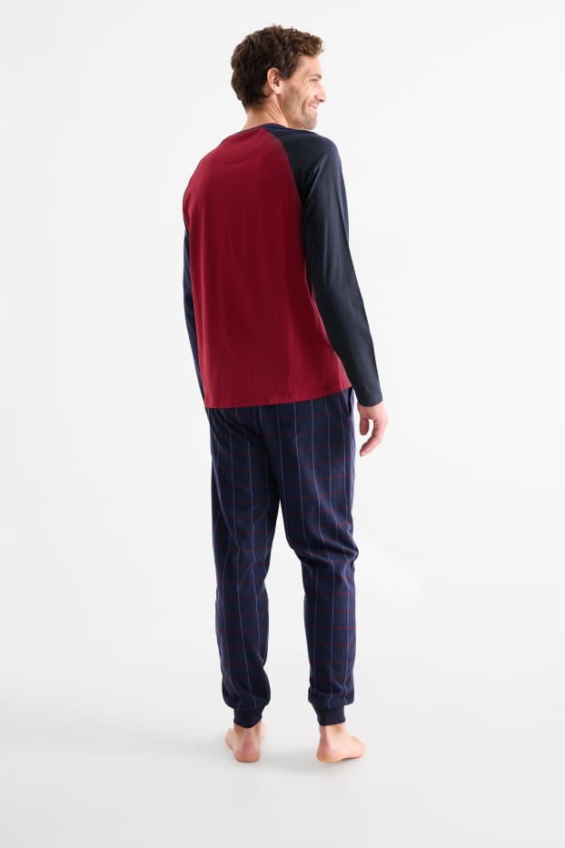 Bărbați - Pijama - roșu / albastru
