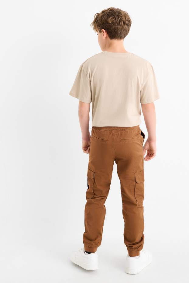 Copii - Băieți - Pantaloni cargo termoizolanți - maro