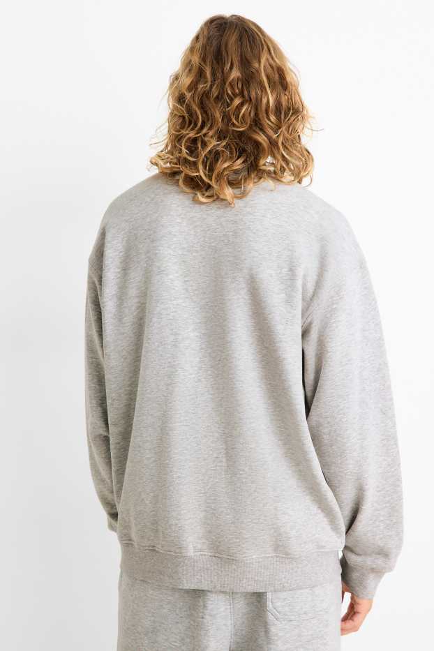 Herren - Oversized-Sweatshirt - hellgrau-melange