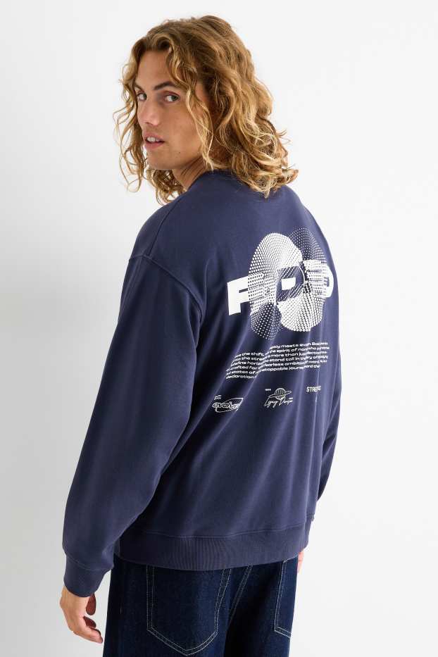 Heren - Sweatshirt - donkerblauw