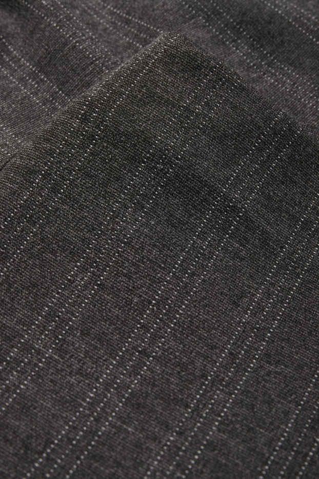 Women - Jersey trousers - mid-rise waist - flared - pinstripes - dark gray