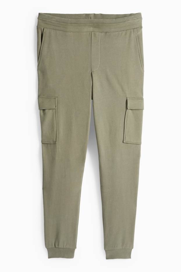 Bărbați - Pantaloni de trening cargo - kaki