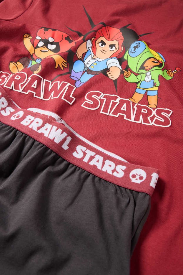 Copii - Băieți - Brawl Stars - pijama - 2 piese - roșu / gri