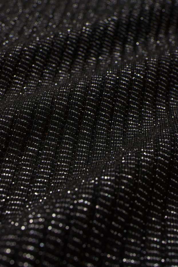 Women - Jumper - ribbed - black