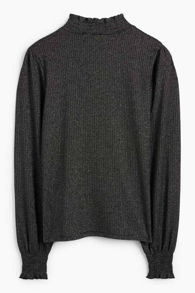 Women - Jumper - ribbed - black