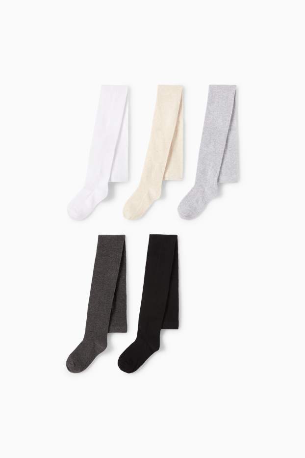 Copii - Fete - Multipack 5 perechi - dresuri - negru