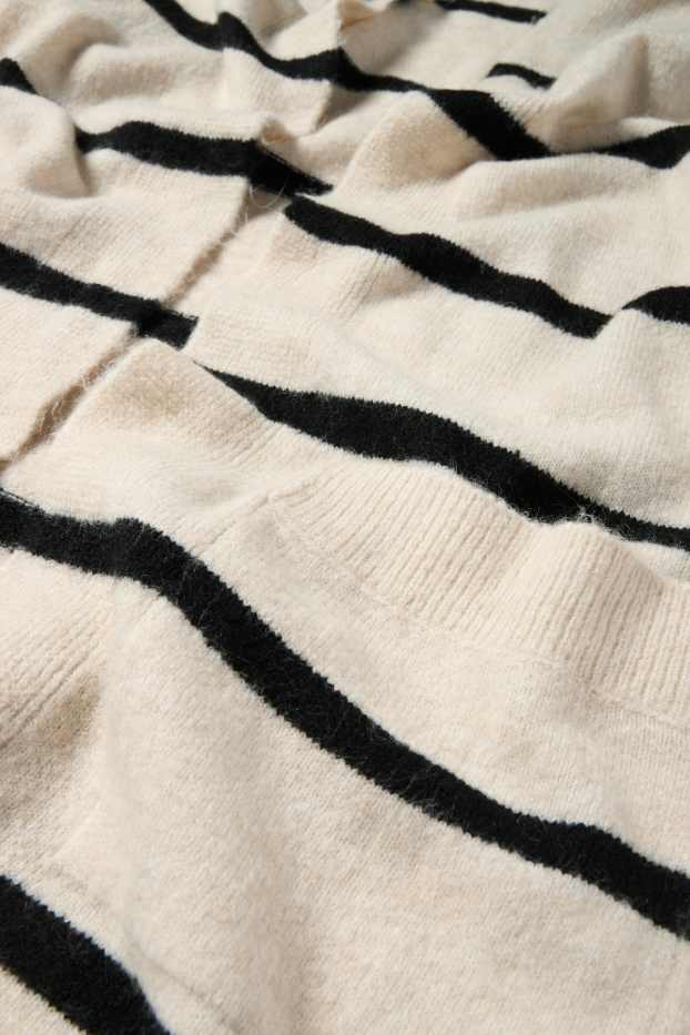 Femei - Cardigan tricotat lung - negru / nej