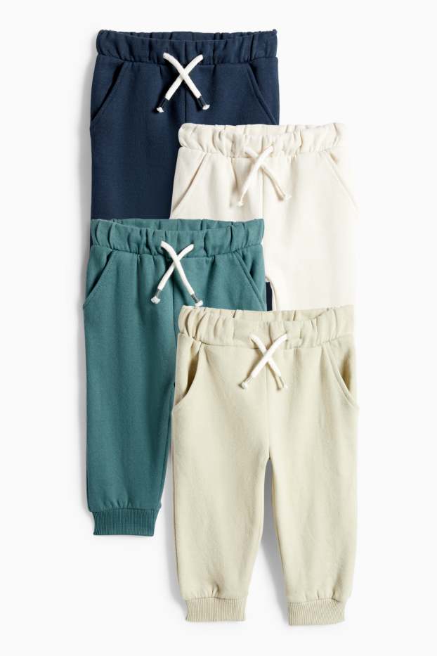 Bebeluși - băieți - Multipack 4 buc. - pantaloni de trening bebeluși - bej