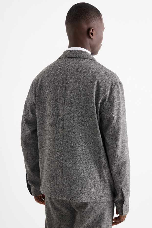 Bărbați - Sacou modular - regular fit - stretch - structurat - gri