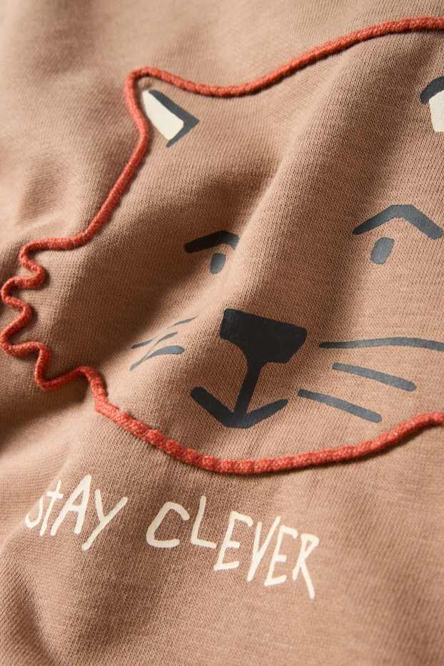 Kinder Buben - Tiger - Sweatshirt - hellbraun