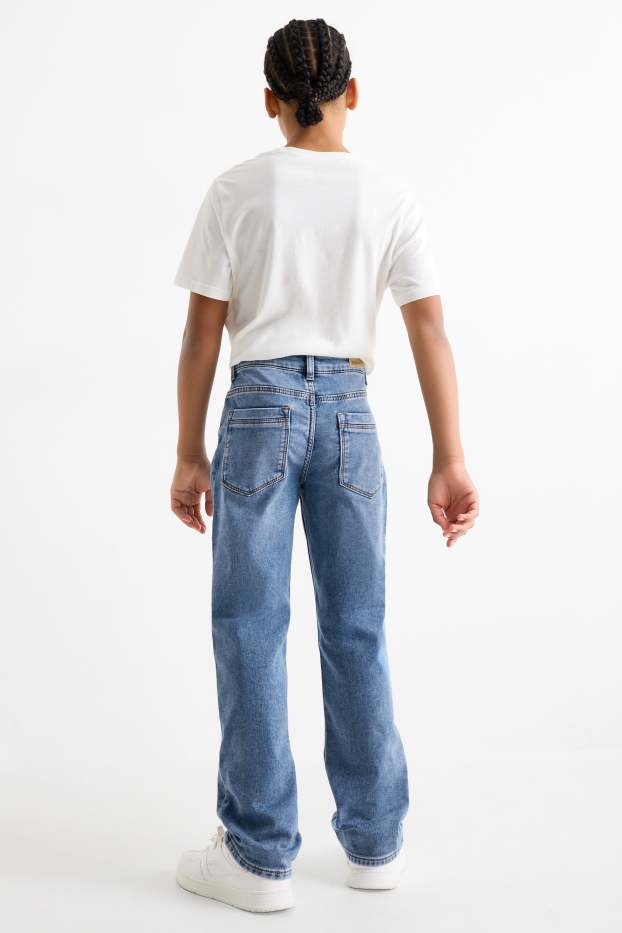 Copii - Băieți - Straight jeans - jeans termoizolanți - jog denim - LYCRA® - denim-albastru deschis