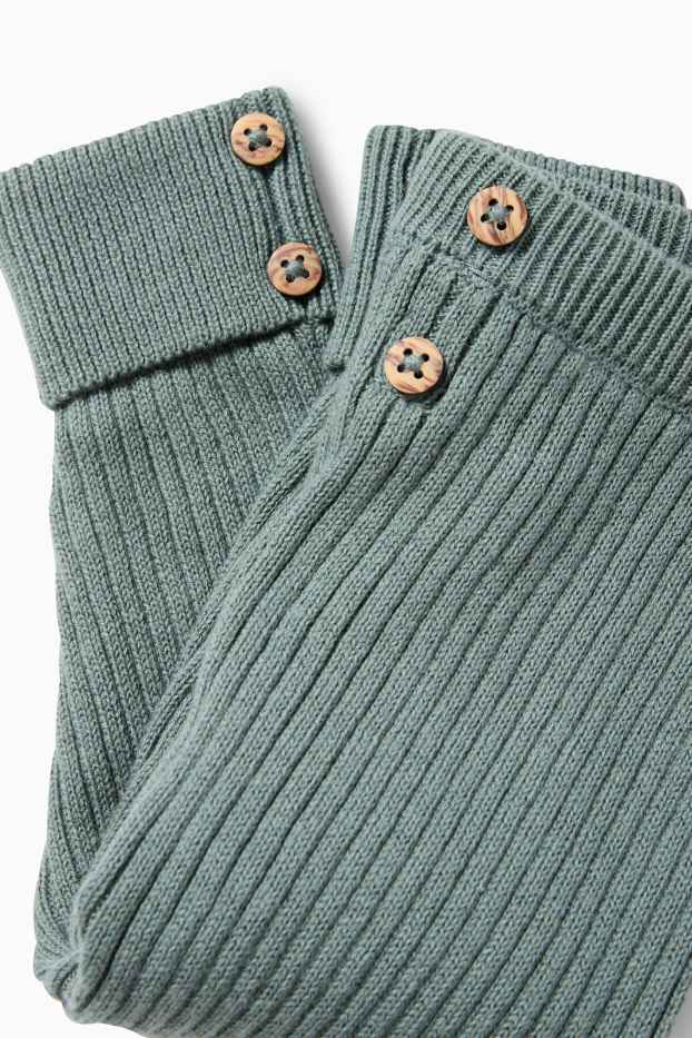 Unisex - Colanți tricotați bebeluși - reiată - verde