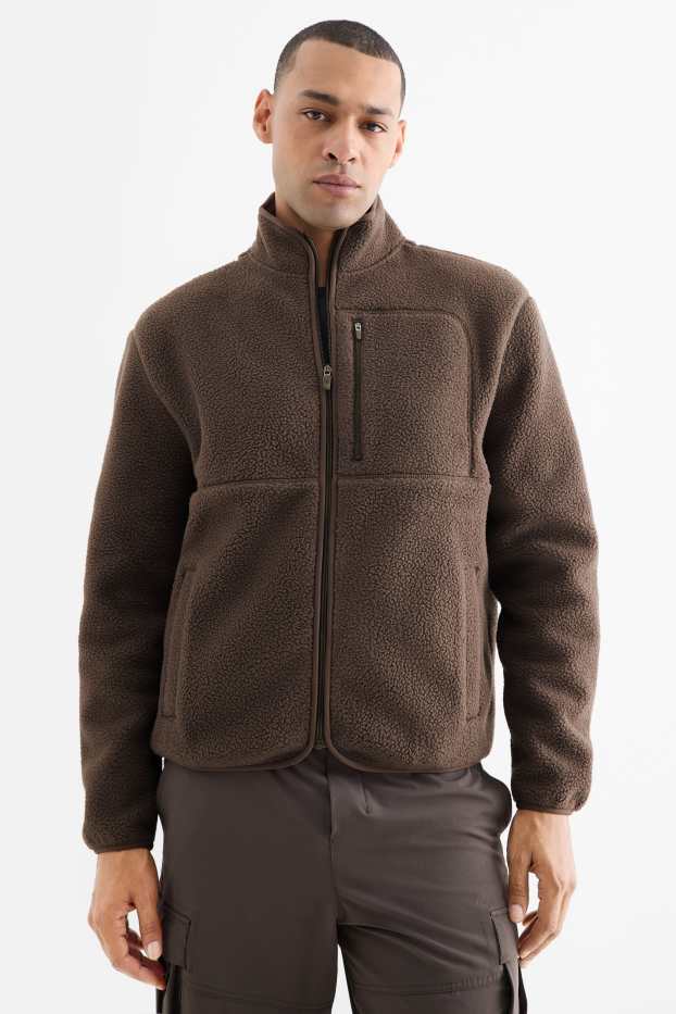 Bărbați - Jachetă de fleece - maro
