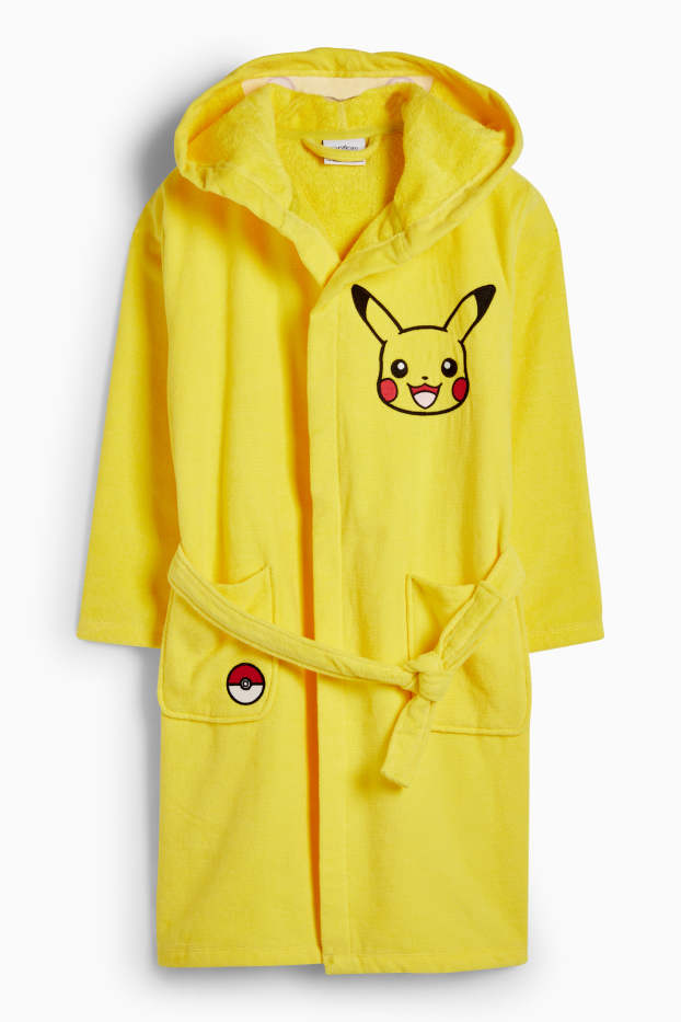 Copii - Băieți - Pokémon - Pikachu - halat de baie cu glugă - galben
