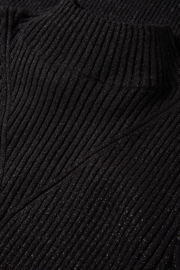 Femei - Rochie bodycon - reiată - negru