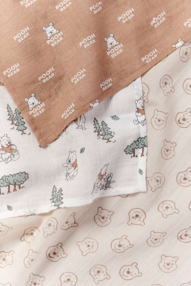 Unisex - Multipack 3 buc. - Winnie de Pluș - scutec din muselină pentru bebeluși - bej deschis