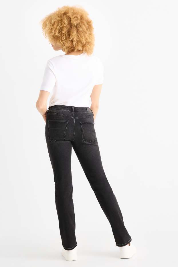 Femei - Slim jeans - talie medie - jeans termoizolanți - LYCRA® - denim-gri închis