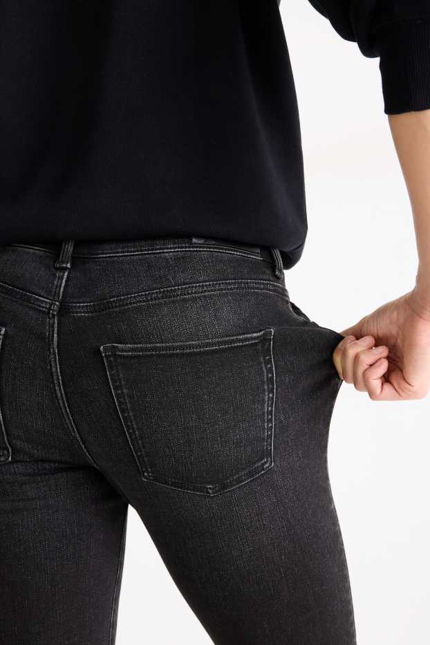 Femei - Slim jeans - talie medie - jeans termoizolanți - LYCRA® - denim-gri închis