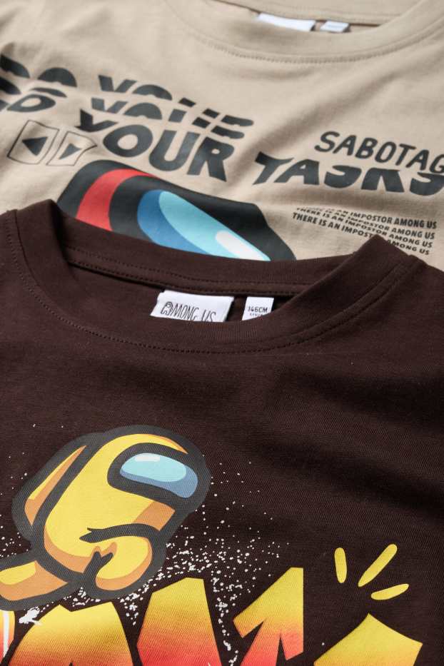 Copii - Băieți - Multipack 2 buc. - Among Us - tricou cu mânecă lungă - negru