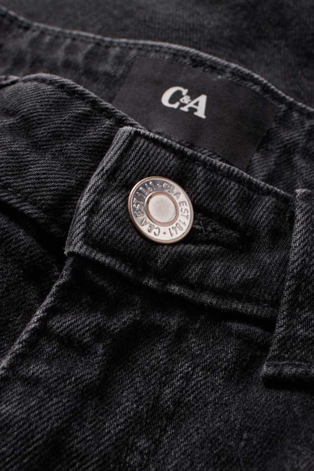Femei - Wide leg jeans - talie înaltă - denim-gri închis