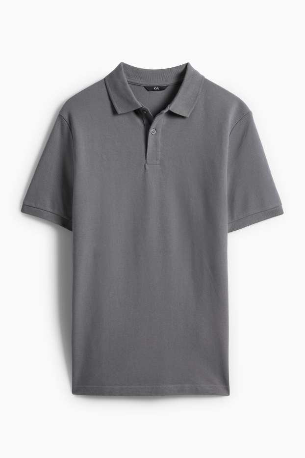 Bărbați - Tricou polo - regular fit - gri