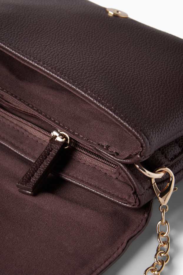 Femei - Geantă de umăr cu curea detașabilă - imitație de piele - bordo